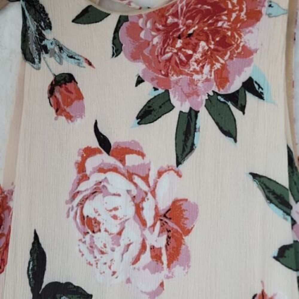 Dainty Hooligan Floral Summer Dress Sleeveless Low Back Flirty Flowy Sz Lg - Picture 8 of 12